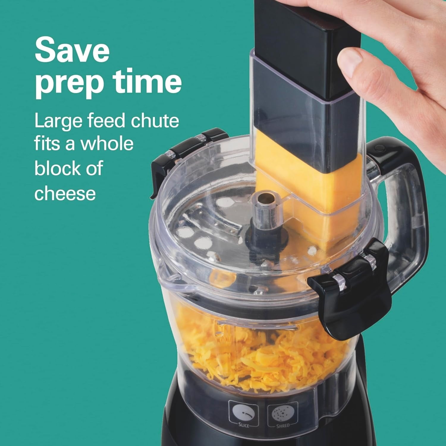4-Cup Mini Food Processor & Vegetable Chopper, 250 Watts, for Slicing, Shredding, and Puree, Black