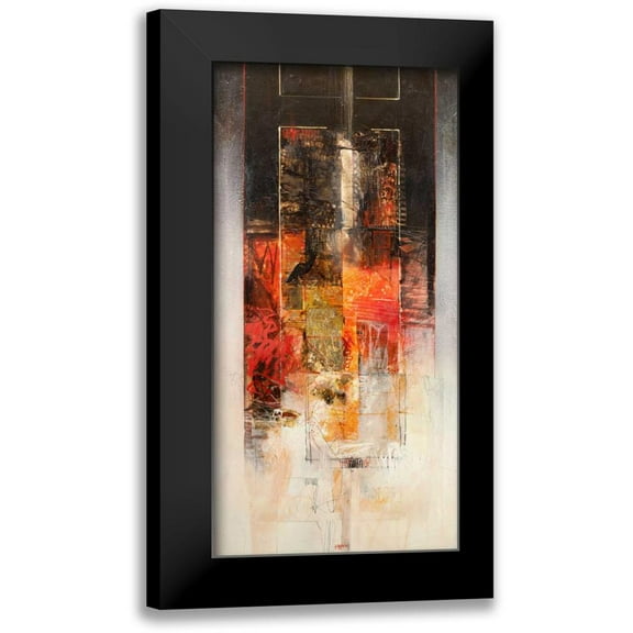 Censini 9x14 Black Modern Framed Museum Art Print Titled - Sinfonia in rosso