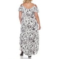 thumbnail image 2 of White Mark Women's Plus Size Tie-Dye Cold Shoulder Maxi Dress, 2 of 5