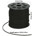 thumbnail image 5 of 1 rollo de cordones de cuero sintético de 2,6 mm para tejer, accesorios de joyería, hilo de gamuza sintética para abalorios, pulseras y collares (negro), 5 of 5