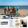 thumbnail image 5 of Honeii Hawaiian Swimming Lion for Tote Bag with Adjustable Strap,Beach Bag, Waterproof Sandproof Beach Tote Bag, Large Capacity Foldable Beach Bags, 5 of 7