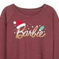 thumbnail image 3 of Barbie - Holidays & Christmas - Santa Hat Logo - Women's Lightweight French Terry Long Sleeve Shirt, 3 of 5