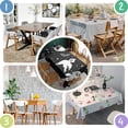 thumbnail image 4 of Spooky Halloween Silhouette Pattern Rectangle Tablecloth 60"x84",Waterproof Polyester Rectangle Table Cloth, Wipeable Spillproof Polyester Tablecloth for Dining, Camping, Indoor and Outdoor, 4 of 5