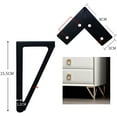 thumbnail image 3 of Paquete de 4 patas de repuesto de metal negro de 15 cm para muebles, armarios, camas, sillas, guardarropas y sofás, 15 cm, negro claro, 3 of 6