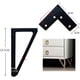 thumbnail image 3 of Paquete de 4 patas de repuesto de metal negro de 15 cm para muebles, armarios, camas, sillas, guardarropas y sofás, 15 cm, negro claro, 3 of 6