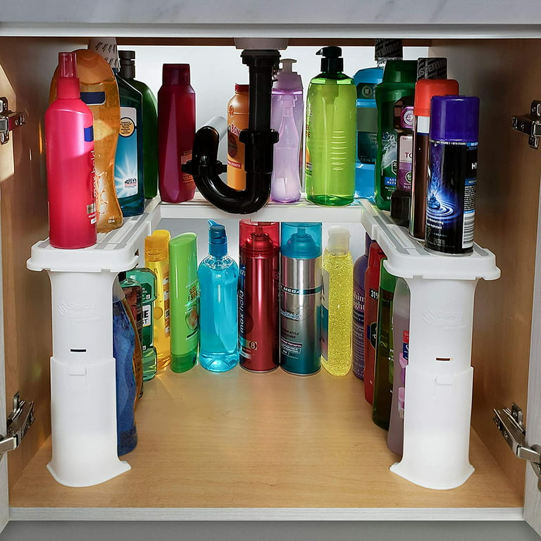 This expandable under-the-sink organizer to keep all of your