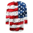 thumbnail image 5 of Cavosen Red White and Blue Clothes for Women Petite Independence Day 3/4 Sleeve Crewneck Shirts USA Flag Graphic Tops Lady XL 4th of July Casual T Shirts Red White and Blue Tunic Tees, 5 of 5