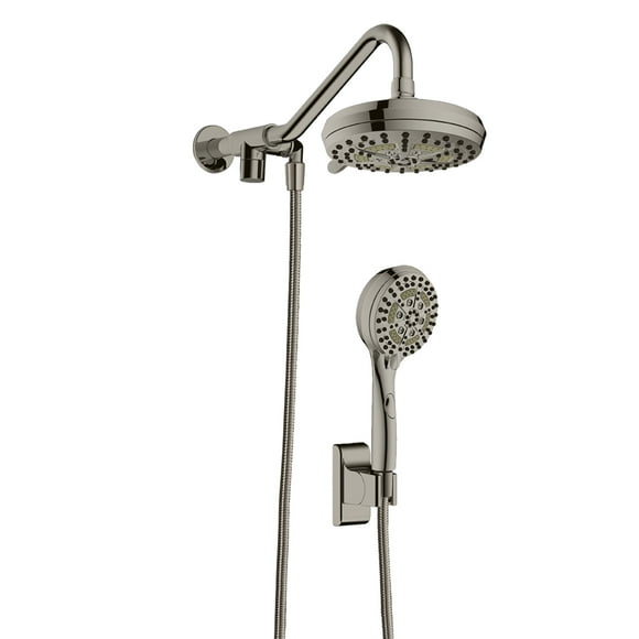 PULSE ShowerSpas 1053-BN Oasis Shower System with 5-Function 7" Showerhead, 6-Function Hand Shower, Brushed Nickel Finish