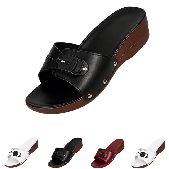 Orthopedic Wedge Sandals for Women Dressy Summer Comfortable Sandals Casual Slip on Platform Fashion Shoes Ladies Beach Outdoor Slides Slippers, 38