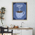 thumbnail image 2 of Stupell Industries Java Time Blue Coffee Mug Gold Framed Floater Canvas Wall Art design by Lori Mosley, 31 x 25, 2 of 9