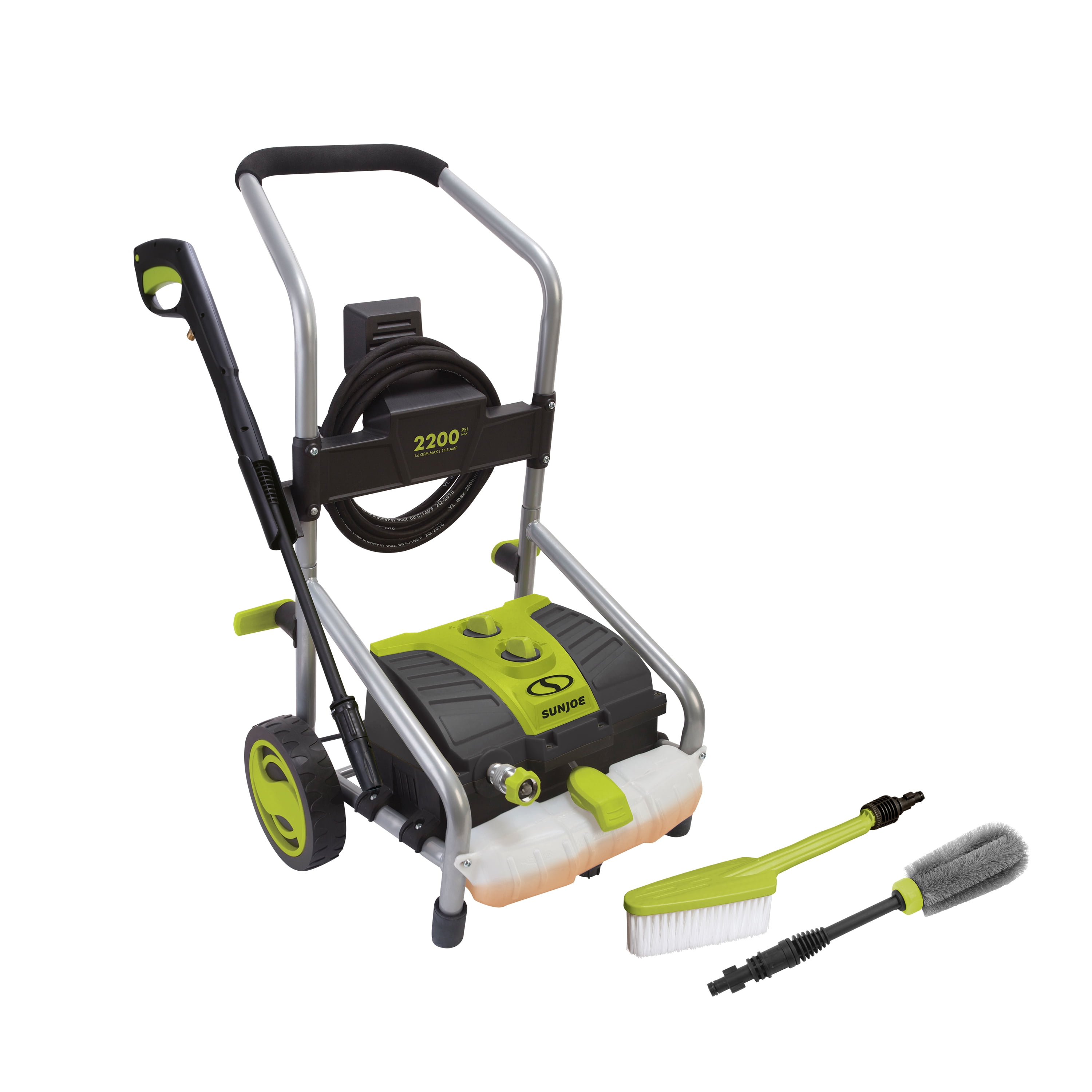 Sun Joe Electric Pressure Washer with 2-Piece Brush Kit, 14.5-Amp, Pressure Select Technology
