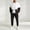 Black, variant on Men's Retro Windbreaker Tracksuits Set Long Sleeve Full Zip Running Sports Sweatsuit Color Block 2 Piece Outfits Commuting