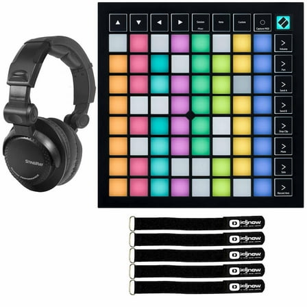 Novation Launchpad X Ableton Live Grid Controller with Clutch Stingray Performance DJ Headphones Package