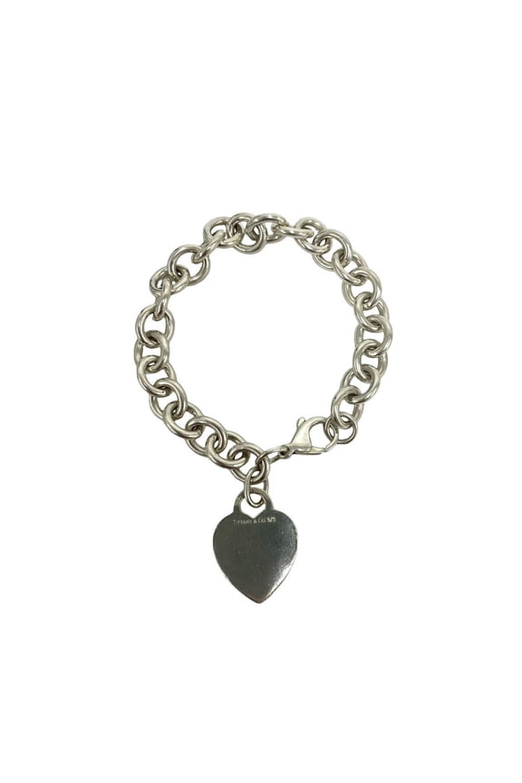 Pre-Owned TIFFANY&Co. Tiffany Return to Heart Tag Bracelet, Logo Engraved, 925 Sterling Silver...