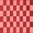 thumbnail image 1 of Ahgly Company Indoor Square Checkered Red Modern Area Rugs, 4' Square, 1 of 4