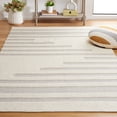 thumbnail image 2 of SAFAVIEH Natura Dara Geometric Striped Wool Area Rug, Ivory/Grey, 5' x 8', 2 of 8