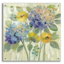 Epic Art 'Garden Burst' by Silvia Vassileva, Acrylic Glass Wall Art, 24"x24"