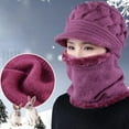thumbnail image 4 of Knitted Hat High Elasticity Neckerchief Design Thick Full Cover Soft Knitted Cap for Outdoor, 4 of 8