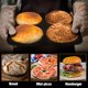 thumbnail image 3 of Molde para pan de hamburguesa de 5 pulgadas, antiadherente de acero al carbono, con 4 cavidades para pan de hamburguesa casero, antiadherente y resistente al calor., 3 of 5