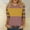 Pink, variant on Womens Tees Fall Fashion Striped Tees Round Neck 3/4 Sleeve Tops Casual Color Block Basic Shirts Flowy Outfits Pink XL