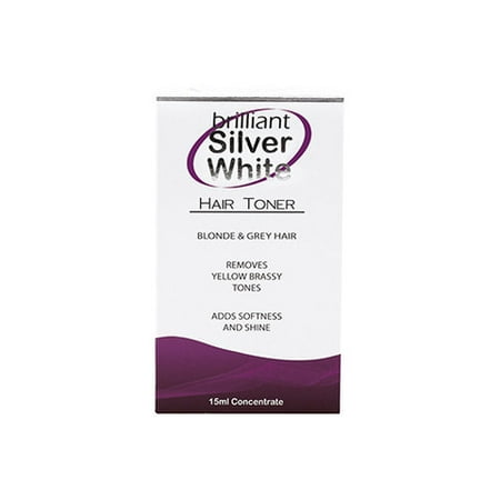 Brilliant Silver WHITE Hair Toner 15 ml Bottle It Works Like (Best Professional Toner For White Hair)