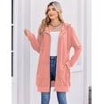 thumbnail image 3 of Zeagoo Women's Zip Up Hoodies Long Fleece Tunic Sweatshirts Casual Oversized Fall Coats Trendy Winter Hoodie, 3 of 6
