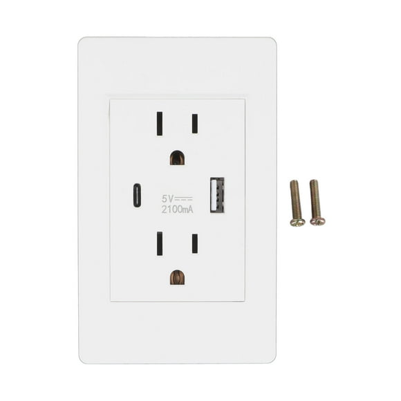US Socket USB Type C Wall Outlet Multi Functional High Safety Receptacle for Home 110?220V