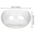 YUYUETIME Small Round Glass Fish Bowl for Tabletop Decoration with ...