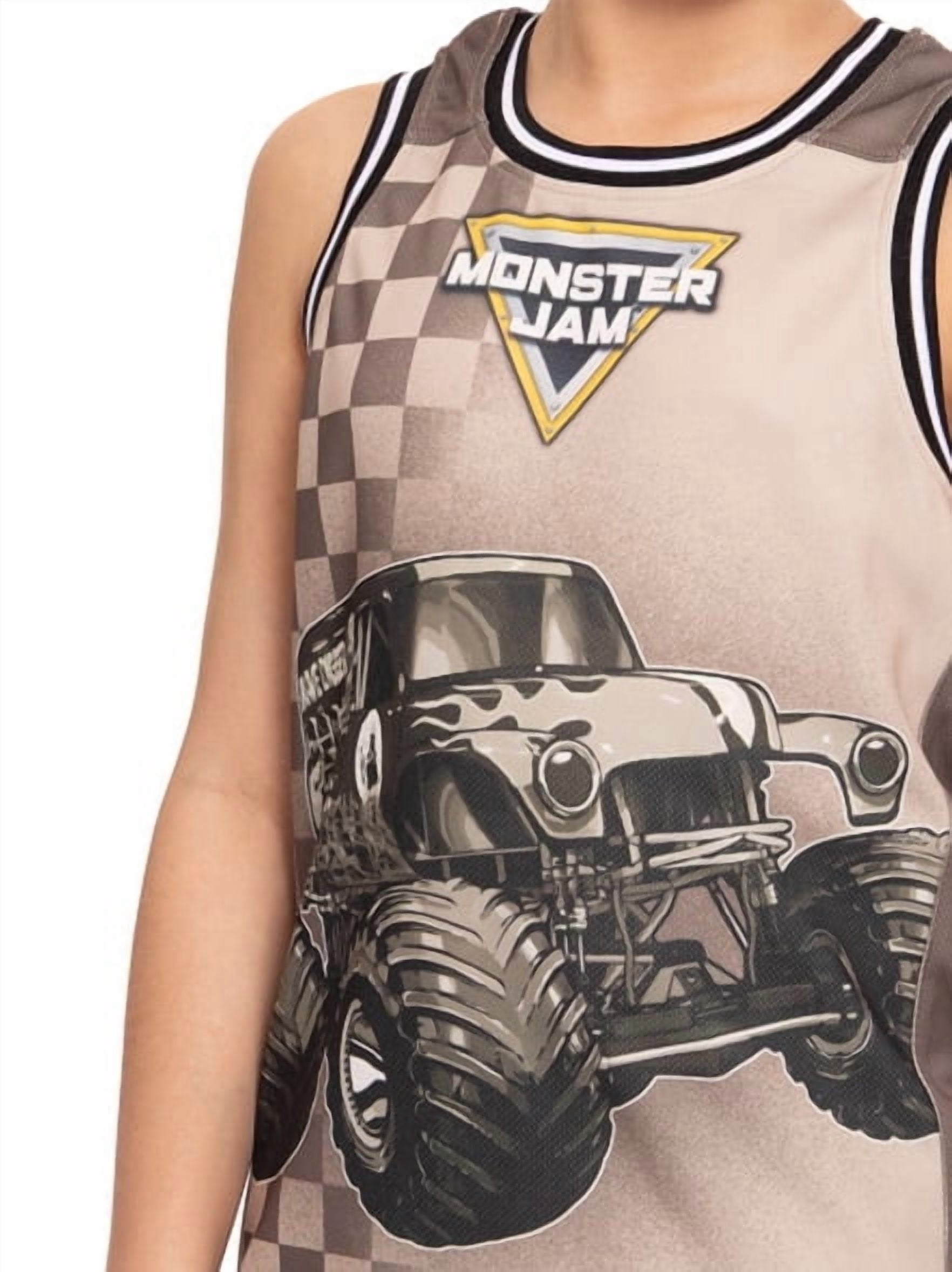 Monster Jam Boys Basketball Jersey and Shorts Set, 2-Piece, Sizes 4-12