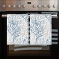 thumbnail image 2 of Blue Grey Coral Coastal Kitchen Towels Set of 4, Water Absorbent Dish Towel, Summer Beach Seaside Nautical Decorative Hand Towels - Quick Drying Cloth for Cooking Baking, 18x28 Inch, 2 of 8