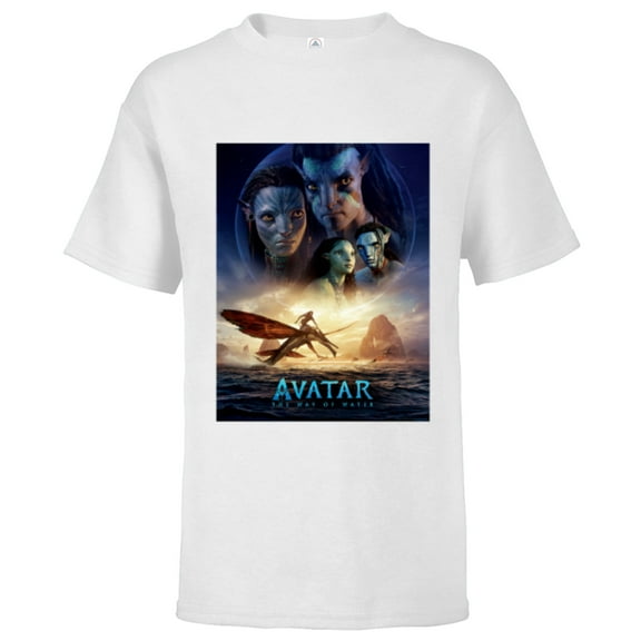 Avatar: The Way of Water Theatrical Movie Poster - Short Sleeve T-Shirt for Kids - Customized-White