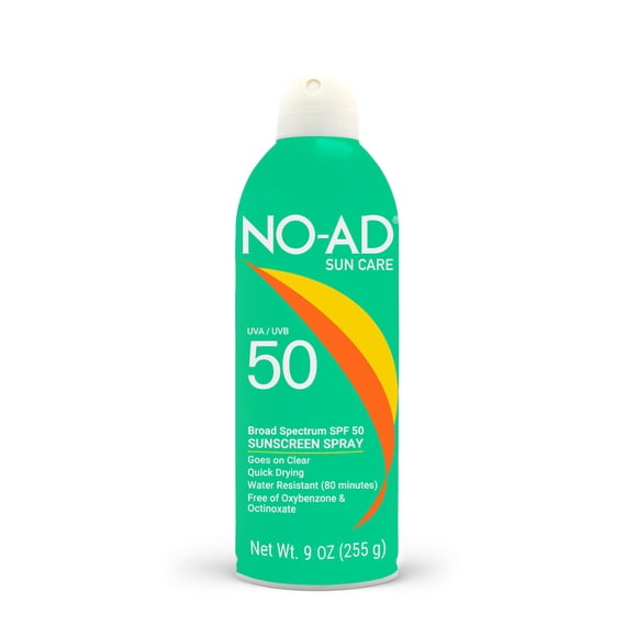 Spray protector solar NO-AD SPF 50 | Protector solar no graso, impermeable y no tóxico | Protector solar corporal | Adecuado para todo tipo de piel | Protección de amplio espectro para estilos de vida
