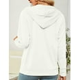 thumbnail image 2 of CoCopeaunt Women Hoodies Fashion Strap Collar Long Sleeve Tops Casual Loose Fall Blouse, 2 of 3