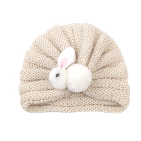 

EHTMSAK Infant Baby Toddler Ski Hat Children Knitted Beanie Bow Winter Cap for Girl Boy White 6M-3Y One size