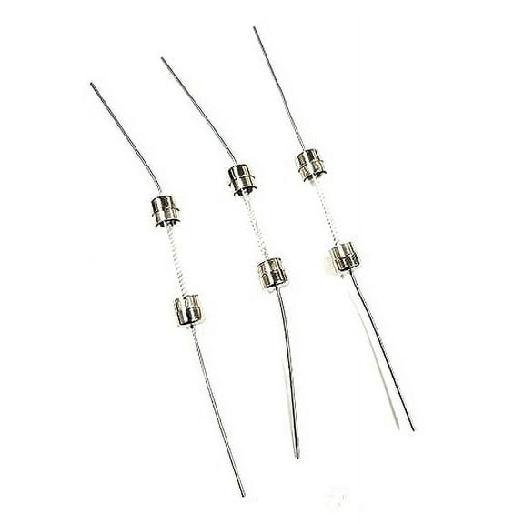 10 AMP 32V SLO BLO FUSES 3 AG Glass Wire Leads Pigtail 1.25 X .250 INCH (3PCS)