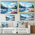 thumbnail image 4 of Designart "Rocky River Reflections" Landscapes Framed Wall Art Decor - Country Blue Forest River Mountains Entryway Framed Wall Art Print, 4 of 6