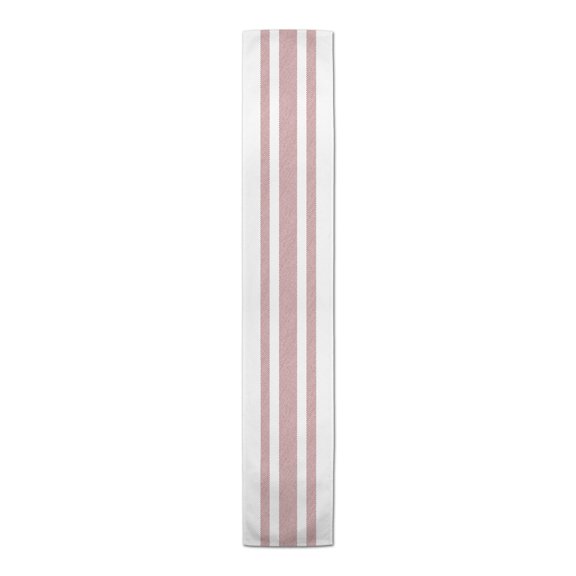 Creative Products Textured Stripes Red 16x90 Poly Twill Table Runner