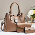 thumbnail image 4 of Conjunto de 3 bolsos de cuero brillante de lujo para mujer, bolso de mano de calidad para mujer, bolso de hombro versátil, bolsos cruzados para mujer 2024, 4 of 6