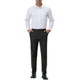 thumbnail image 2 of INSPIRE CHIC Men's Striped Dress Pants Flat Front Trousers Business Pant, 2 of 6