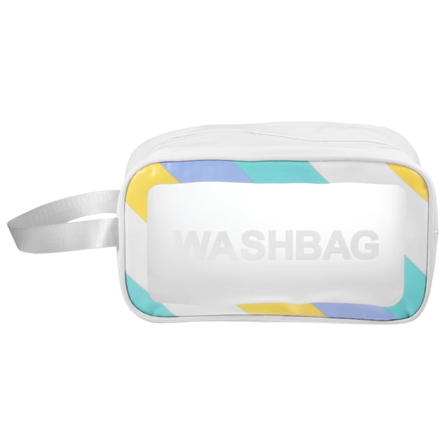 1 Pc Bolsa de Cosméticos Clara y Conveniente para Mujeres para Vacaciones, Camping y Viajes de Negocios Blanca-S
