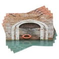 thumbnail image 1 of Ambesonne Italian Place Mats Set of 4, Historical Venice Door, Standard Size, Red Brown, 1 of 6