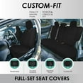 thumbnail image 2 of For 2014-2019 Toyota Corolla S,SE,LE (NOT FIT XSE) FH Group Ultraflex  Neoprene Custom Fit Car Seat Covers - Black Full Set, 2 of 5