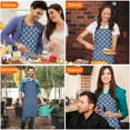 thumbnail image 7 of Blue Bigfoot Pattern Apron-Garden Aprons for Women with Pockets-Cotton Linen Waterproof Kitchen Cooking Gardening Aprons Adjustable for Kitchen,Cooking,BBQ and Salon 33x27 Inch, 7 of 7
