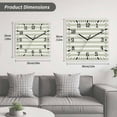 thumbnail image 5 of Boho Sage Green Stripe Wooden Wall Clock Silent Non Ticking, Abstract Geometric White Minimalist Square Wall Clocks Battery Operated, Decor Clock for Home Office, Living Room, Kitchen, 12 Inch, 5 of 9