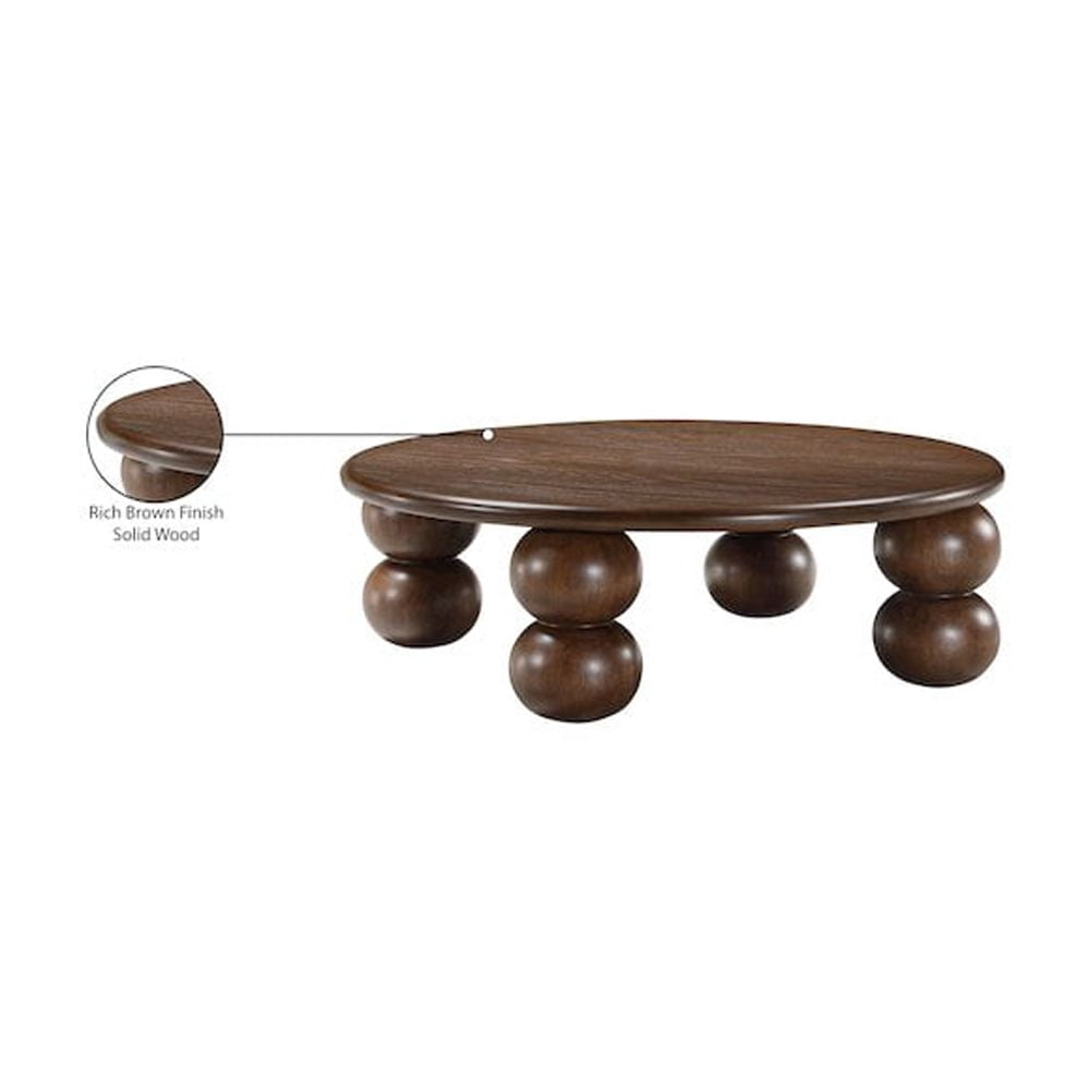 Meridian Furniture Kelvin Brown Wood And Oak Veneer Coffee Table