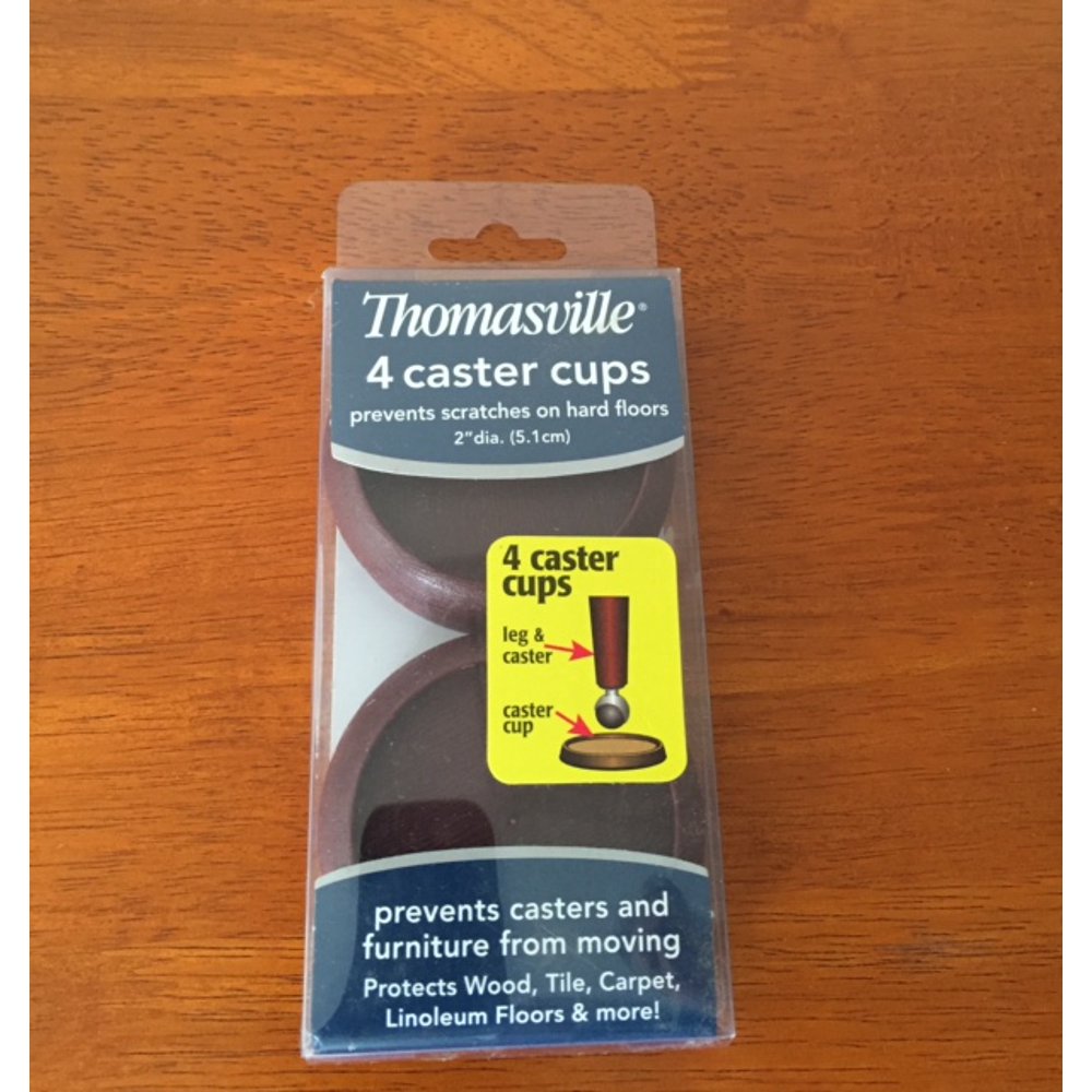 Thomasville Caster Cups, Cherry, 4 Ct