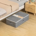 thumbnail image 2 of Underbed Storage Containers Bin with Lids, Large Under Bed Storage Organizer Box with Handle, Foldable for Clothes, Shoes, Blankets 9*31*18In, 2 of 7