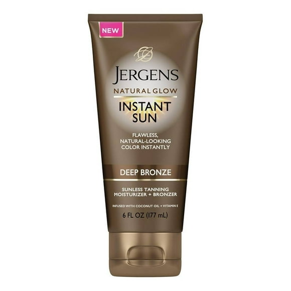 Crema corporal Jergens Instant Sun autobronceadora tono oscuro 177 ml