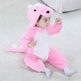 thumbnail image 2 of Ca Disfraz de dinosaurio para niños pequeños Disfraz de animal mono con capucha lindo para niños Halloween S, 2 of 4