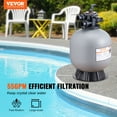 SKYSHALO Sand Filter 22" Above Inground Swimming Pool Sand Filter with